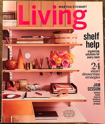 Martha Stewart Living Magazine September 2015 Organizing Solutions Every Room • $9.99