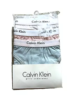 NWT NEW Calvin Klein  Girls Underwear Set 100% Cotton M MEDIUM 6 8 Years Old • £7.23