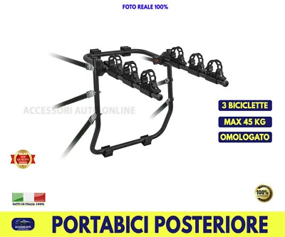 Portabici Auto Posteriore Universale - Fino A 3 Bici, 40kg, Pieghevole E Super Sicuro - Foto 11