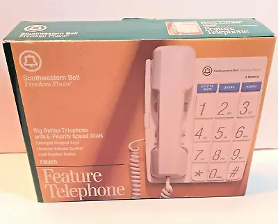 Southwestern Bell Freedom White Phone Large Button Telephone Model FM420 • $19.99