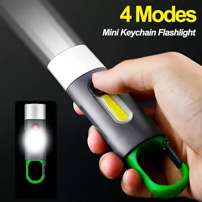 Strong Flashlight Mini LED Flashlight Keychain Light Rechargeable Portable Lamp • $5.57