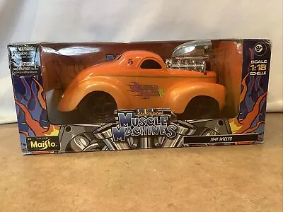 1/18 Muscle Machine   1941 WILLYS TU-TONE ORANGE  WANNA RACE  • $49.95