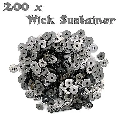 200x Wick Sustainers For Candle Making Made Of High-Quality Metal - Diameter 2mm • £4.05