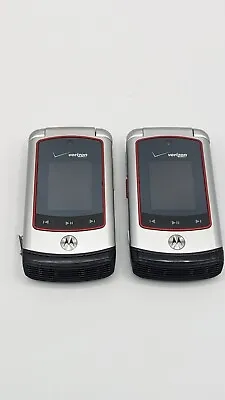2 Motorola Adventure V750 Silver And Black (Verizon) Rare Cellular Flip Phone A3 • $25