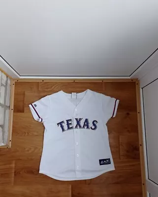 Texas Rangers Ian Kinsler Majestic Authentic Collection Baseball Jersey Womens M • $23.99