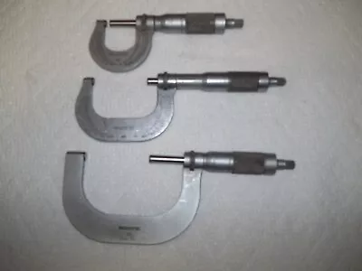 Brown & Sharpe Ratchet Micrometer Set 0-3 Inch Carbide • $75