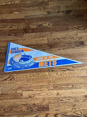 Rare Vintage 1980's New York Mets Shea Stadium Full Size Felt Pennant • $25