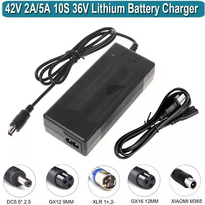 42V 5A Electric Scooter Charger Power Adapter For 36V Volt Li-ion Battery Charge • £17.09