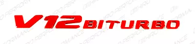 Gloss Red Fender Emblem Badge Sticker New For Mercedes-Benz V12 Biturbo AMG • $29.99