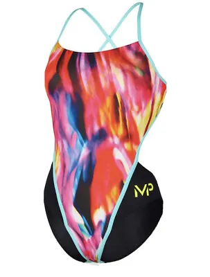 Michael Phelps Womens MP Rumba Open Back Swimsuit Swimming Costume FR32 Uk26 New • £14.99