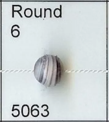 5063 Round 6mm Purple Wampum Bead Quahog • $8