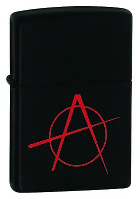 New ZIPPO Windproof Lighter Anarchy Black Matte Classic Case Genuine • $49.99