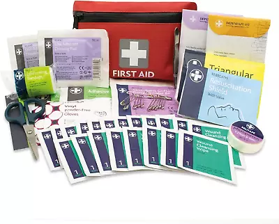 92 Piece First Aid Kit Safety Essentials For Travel Car Home Camping Hik Holiday • £9.41