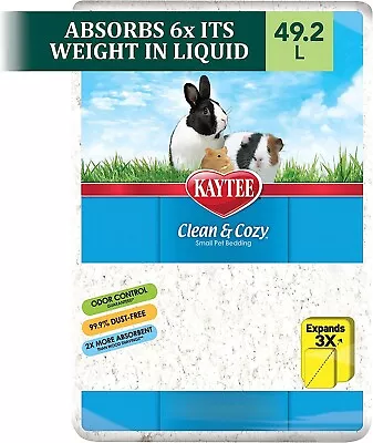 Kaytee Clean & Cozy Super Absorbent Paper Bedding For Cages Hamster49.2LWhite • £26.90