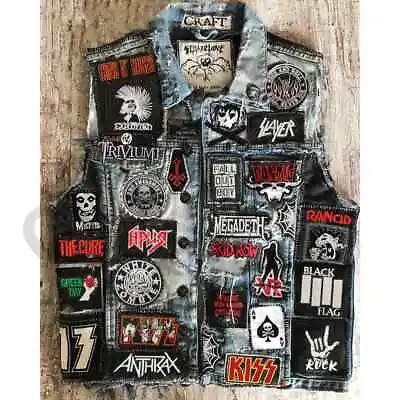 27/50/100 Pcs Random Rock Band Patches Music Punk Heavy Metal Jacket Vest Badges • $82.99