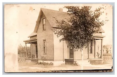 Michigan City IN? House 2 Story Wood Sided RPPC Real Photo Postcard 1904-20's • $11.42