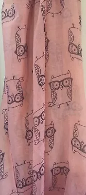 Orange Owl With Glasses Print Infinity Scarf New • $9.99