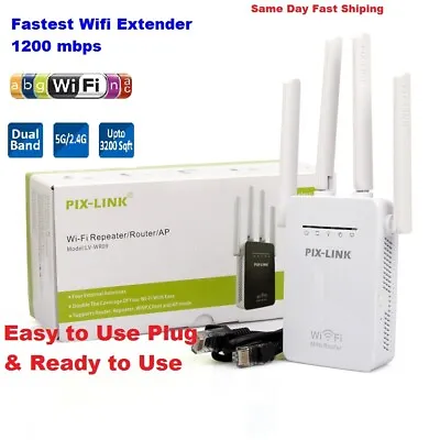 1200Mbps WiFi Range Extender Repeater Wireless Amplifier Router Signal Booster • $13.88