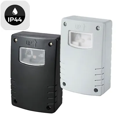 IP44 Outdoor Photocell Dusk Dawn Sensor Switch Adjustable Timer Lux Wall Mounted • £12.95