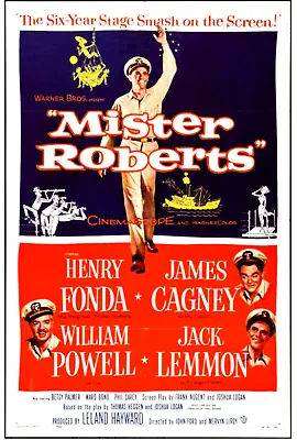 Poster On Linen Henry Fonda Is MISTER ROBERTS '55 ORIGINAL USA 27x41 LINENBACKED • £216.91