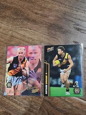 Richmond Tigers Signed Cards X2 Knights+Brown • $10