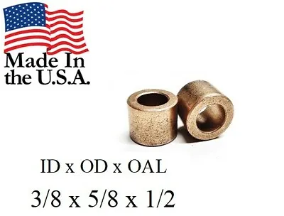 2pc  3/8 X 5/8 X 1/2  Bronze Bushing AMERICAN BRONZE Made In USA • $5
