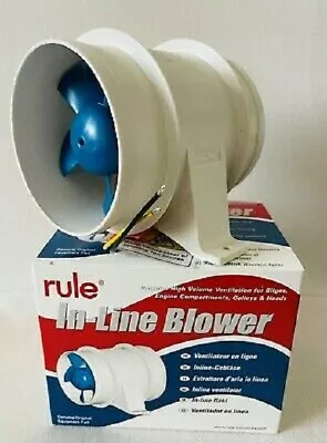 Rule 240 Inline 4  Bilge Blower 12V DC Fan Inlet Outlet Marine Boat Ventilation • $50.15