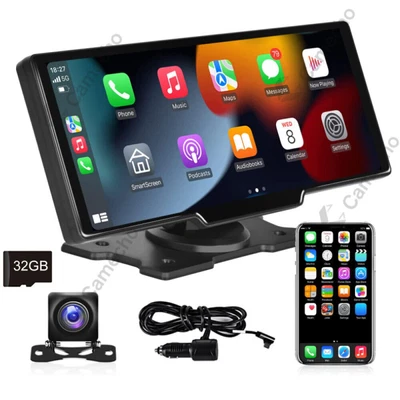 $178.99 • Buy 9.3  Portable Carplay Android Auto Car Radio GPS Navi DVR Dash Camera 32G Card