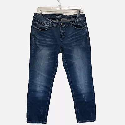 Vanity Capri Jeans Size 29 Heavy Stitch Dark Wash Stretch 26  Inseam • $17.99