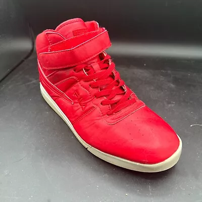 Fila Red High Top Sneakers Men's 12 Lace-Up 1CM00231 Hook/Loop  [A1] • $24.95