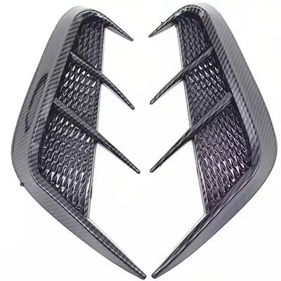 Carbon Fiber Look Side Fender Vent Air Wing Cover Trim Car Exterior Accessories • $21.50