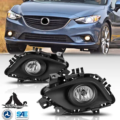 For 2014 2016 2017 Mazda 6 Fog Lights Front Bumper Driving Lamp W/Wiring+Switch • $49.99