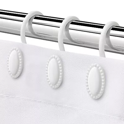 Shower Curtain Hooks Decorative Shower Curtain Rings Rust Resistant Metal Show • $14.78