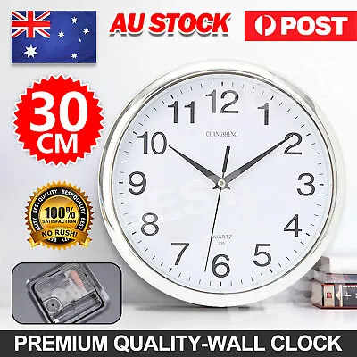$13.85 • Buy Wall Clock Quartz Round Wall Clock Silent Non Ticking Battery Operated 12 Inch