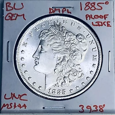 1885 O Bu Morgan Silver Dollar Unc Ms+++ Dmpl U.s. Mint Rare Coin 3938 • $22