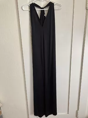 Vintage 1970’s Halston IV Black Dorian Halter Dress Made In USA Women’s Medium • $450