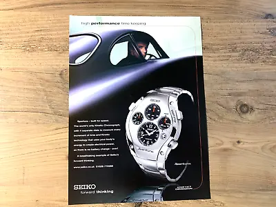 Seiko Sportura Kinetic - Frameable Wall Art Originalcar Press Watch Advert • £7.50