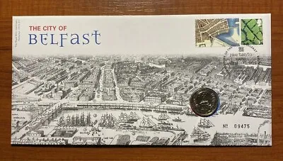 Royal Mint 2010 THE CITY OF BELFAST 1 One Pound £1 Coin First Day Cover PNC BUNC • £15.49