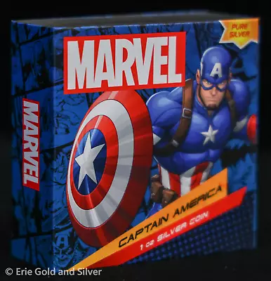 2023 $2 Niue Marvel Captain America Classic 1 Oz Silver Coin • $95.95