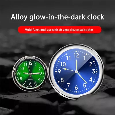 Small Pocket Mini Luminous Quartz Analog Watch-Stick-On Clock For Car Boat Bike • $9.19