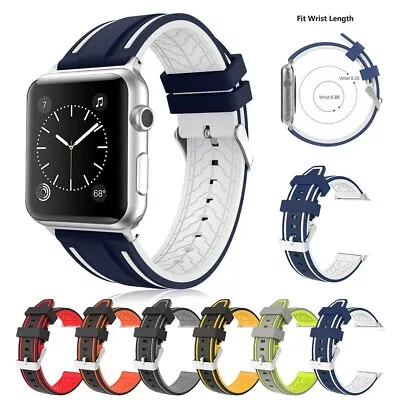$15.99 • Buy Apple Watch Band Silicone IWatch Band Strap Series 7 6 5 4 3 2 38/40/41/42/44/45