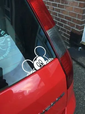 Mickey Mouse Peek DISNEY DECAL STICKER CAR WINDOW • £3.50