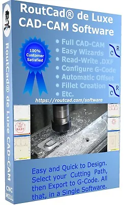 CAD CAM CNC Mill Software G-Code Mach 3 EMC2 GRBL Drufel Fanuc English Download • $137.62