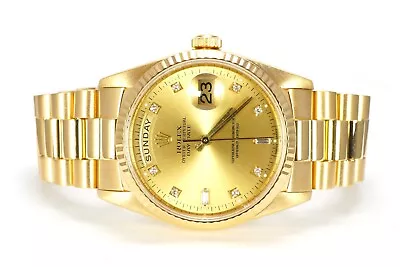 ROLEX Day-Date 36 - 18238 - 1992 - Diamond Dot Dial - Box And Papers - 36mm • £15995