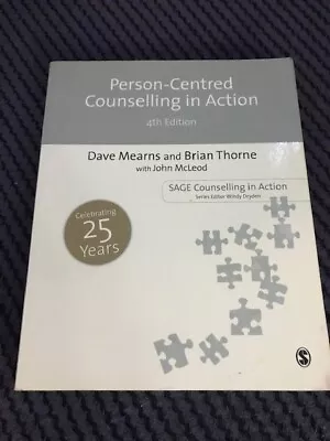 Person Centred Counselling In Action Dave Mearns Brian Thorne  4th Edition Book • £0.99