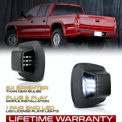 2x Full LED White License Plate Light Tag Kit For 1997-2011 Dodge Dakota Pickup • $13.99