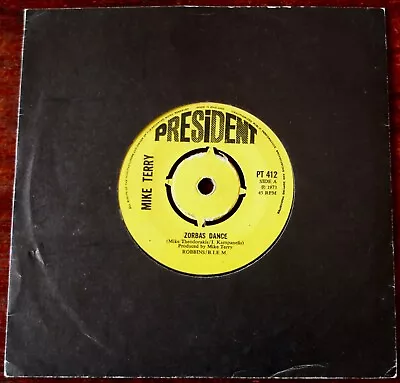 Mike Terry Zorbas Dance 7  President (1973) Ex Instrumental Piano Easy England • £1.99