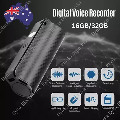 Digital Spy Voice Activated Recorder Mini Hidden Audio Recording Device 16/32GB • $51.25
