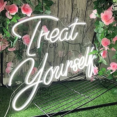 $148.09 • Buy Neon Sign Treat Yourself Led Custom Neon Light Signs Bedroom For Wall Neon Art 