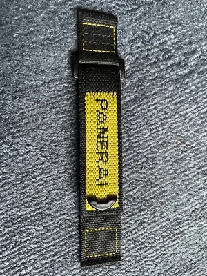 $235 • Buy Panerai 24mm Black & Yellow Wrap Around Dive Strap AUSTRIA MADE OEM